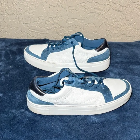 G. Brown Dynamic Low Top Sneaker Calfskin & Blue Suede Men's Size 12 Shoes
